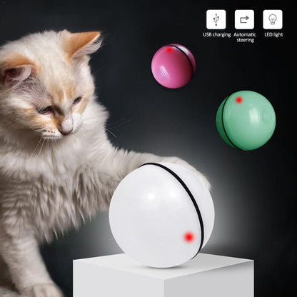 Smart Interactive LED Laser Ball - 360° Automatic Self-Rolling Toy
