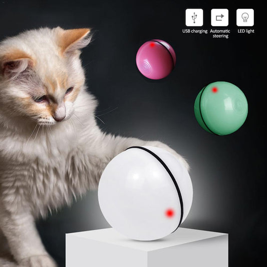 Smart Interactive LED Laser Ball - 360° Automatic Self-Rolling Toy